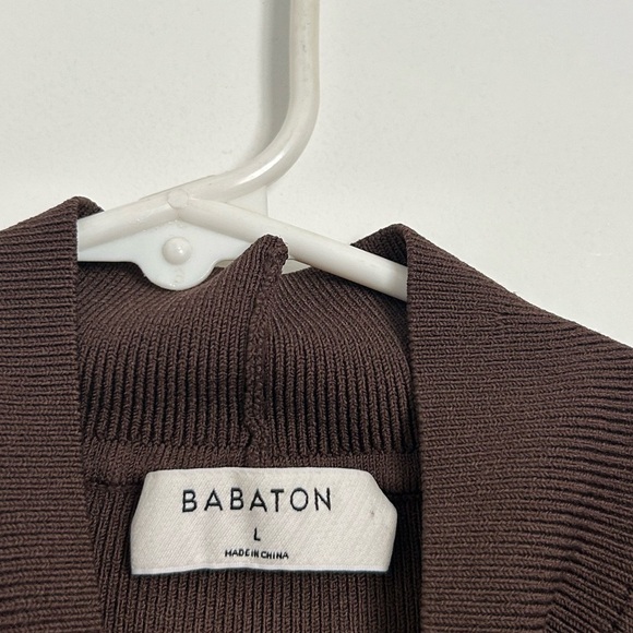 Aritzia Babaton Chocolate Brown Bodycon Mini Dress size large - Picture 10 of 10